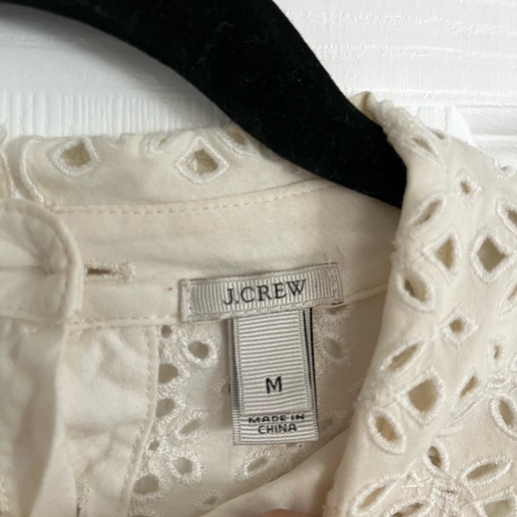 J. Crew Ivory Eyelet Blouse - Picture 2 of 7